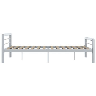 vidaXL Cadru de pat, gri și alb, 180 x 200 cm, metal