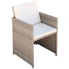 vidaXL Set mobilier de exterior cu perne, 11 piese, bej, poliratan