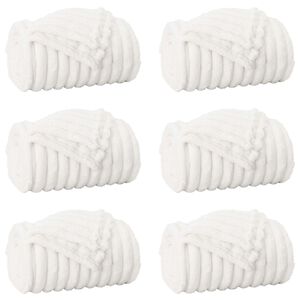 vidaXL Pături de aruncat 6 buc. Alb 240 x 220 cm 8.76 kg Molton
