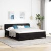 vidaXL Pat cu arcuri cu saltea cu headboard Negru 180 x 200 cm Catifea