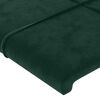 vidaXL Tăblie de pat cu aripioare verde &icirc;nchis 147x16x78/88 cm catifea