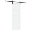 vidaXL Ușă glisantă Alb și negru 83 x 232 cm Lemn masiv de pin