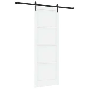 vidaXL Ușă glisantă Alb și negru 83 x 232 cm Lemn masiv de pin