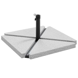 vidaXL Set de bază pentru umbrelă de grădină 5 piese, granit și oțel