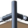 vidaXL Pavilion cu acoperiș &icirc;nclinat bej 400x400x270 cm 180 g/m&sup2;