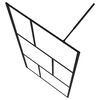 vidaXL Paravan de duș walk-in, negru, 90x195 cm, sticlă securizată