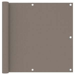 vidaXL Paravan de balcon, gri taupe, 90x500 cm, țesătură oxford