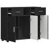 vidaXL Dulap din Lemn Negru 88,5 x 30,5 x 73 cm Lemn compozit
