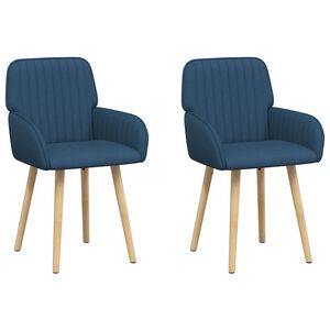 vidaXL Scaune de dining 2 buc. Țesătură albastru 56,5 x 50 x 87,5 cm