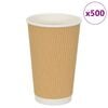 vidaXL Cești de cafea din h&acirc;rtie 500 buc 16 oz 400 ml roșu și negru