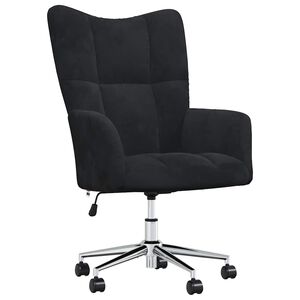 vidaXL Scaun de relaxare, negru, catifea