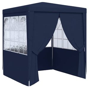 vidaXL Cort petrecere cu pereți, albastru, 2,5 x 2,5 m, 90 g/m&sup2;
