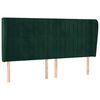 vidaXL Tăblie pat cu aripioare verde &icirc;nchis 183x23x118/128 cm catifea