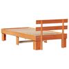 vidaXL Cadru de pat Maroniu cerat 100 x 200 cm Lemn de pin masiv