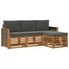 vidaXL Set de canapele de exterior 4 buc. Natural și Antracit