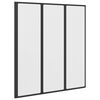 vidaXL Paravan de duș Negru 132 x 2 x 140 cm Aluminiu și PP