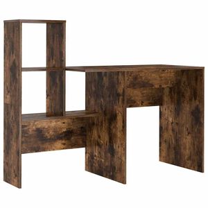 vidaXL Birou Stejar fumuriu Lemn prelucrat 131,5 x 50 x 106,5 cm