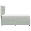 vidaXL Pat box spring cu saltea, gri deschis, 140x190 cm, catifea