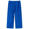 Pantaloni pentru copii, velur, albastru cobalt 116