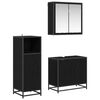 vidaXL Set de mobilier pentru baie 3 buc. Stejar Negru 60 x 33 x 60 cm