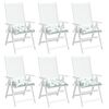 vidaXL Perne de scaun, 6 buc., 40x40x7 cm, textil, model frunze