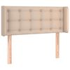 vidaXL Tăblie pat cu aripioare cappuccino 83x16x78/88 cm piele eco