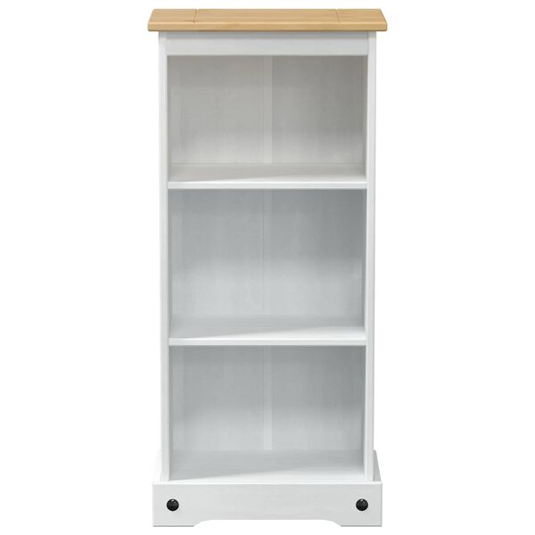 vidaXL Bibliotecă Alb 46 x 29 x 100 cm Lemn de pin masiv