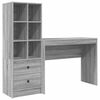 vidaXL Birou Gri Sonoma 145,5 x 40 x 127 cm 2 buc.