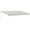 vidaXL Copertină retractabilă Gri deschis și alb. 400 &times; 350 cm
