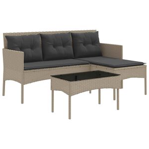 vidaXL Set de canapele pentru grădină cu pernă 2 pcs poliratan