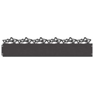 vidaXL Borduri pentru gazon 10 buc. 103 x 0,05 x 22 cm Oțel Negru