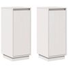 vidaXL Servante, 2 buc., alb, 31,5x34x75 cm, lemn masiv de pin