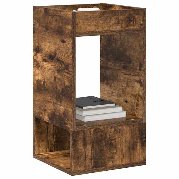 vidaXL Masă laterală Stejar fumuriu 30 x 30 x 56 cm Lemn compozit