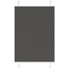 vidaXL Jaluză plisată negru 95x100 cm Lățime țesătură 94,4cm poliester