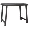 vidaXL Masă pentru camping, antracit, 79x56x64 cm, PP aspect lemn
