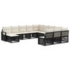 vidaXL Set de canapele pentru grădină 12 pcs Negru poliratan