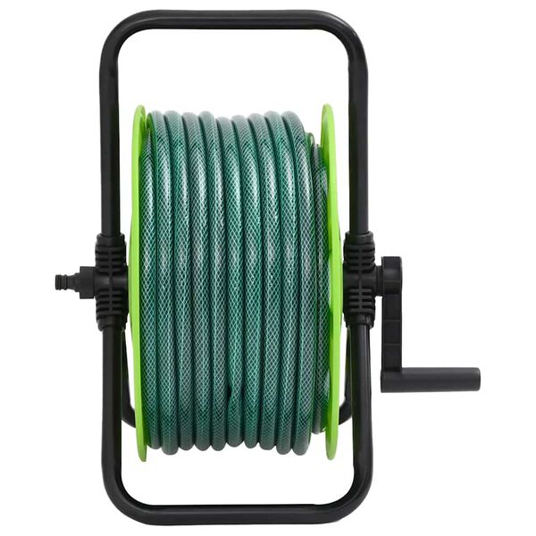 vidaXL Tambur furtun autonom verde set racorduri furtun 0,5" 20 m PVC