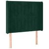 vidaXL Tăblie pat cu aripioare verde &icirc;nchis 83x16x118/128 cm catifea