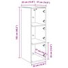vidaXL Dulap de perete Stejar Artizanal 35 x 37 x 102 cm Lemn compozit