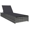 vidaXL Șezlong Gri 200.5 x 70 x 75 cm poliratan
