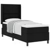 vidaXL Pat cu arcuri cu pernă cu headboard Negru 190 x 90 cm țesătură