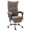vidaXL Scaun de birou cu masaj, gri taupe, material textil
