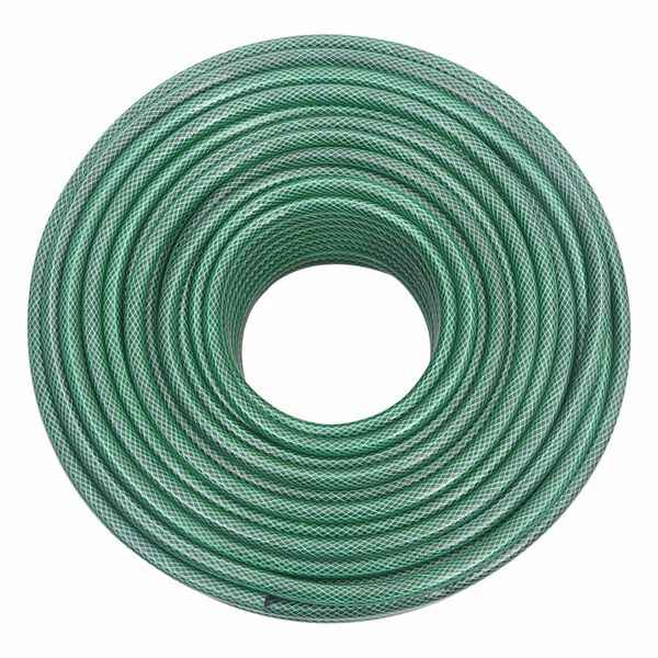 vidaXL Furtun de grădină cu set de racorduri, verde, 0,5", 100 m, PVC