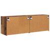 vidaXL Dulap TV de perete Pe perete 2 pcs Lemn Vechi 59,5 x 31 x 40 cm