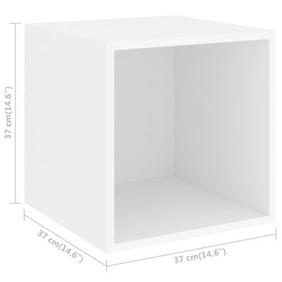 vidaXL Set de dulapuri TV, 2 piese, alb, lemn prelucrat