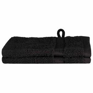vidaXL Prosop pentru musafiri SOLUND 2 buc. Negru 15 x 21 cm 550 gsm