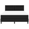 vidaXL Pat cu arcuri cu saltea Negru 140 x 200 cm Piele artificială