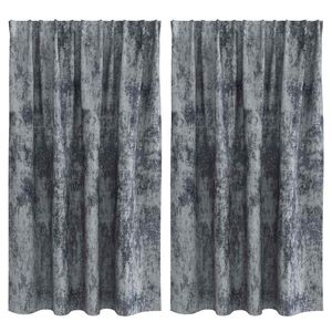 vidaXL Cortine din catifea 2 buc. Gri argintie 140 x 140 cm Catifea