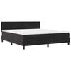 vidaXL Pat cu arc LED cu headboard Negru 180 x 200 cm Catifea