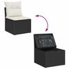 vidaXL Set de canapele pentru grădină 9 pcs Negru Rattan poli